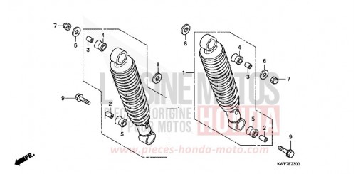 KISSEN, HINTEN CBF125MB de 2011